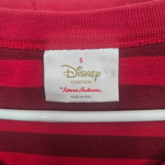 Disney Hanna Andersson Adult Womens Red Stripe Pajamas Gold Mickey Head Size S - Picture 6 of 11